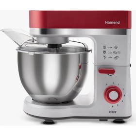 Resim Stand Mikser Hamur Yoğurma Makinesi Profashion 3012H Stand Mikser Kırmızı Silver 