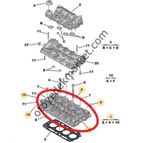 Resim Citroen Cactus (2018-2020) 1.5 BlueHdi Silindir Kapağı (Orijinal) 