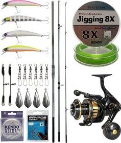 Resim Yekoutdoor Profesyonel Olta Seti Okuma Azores Surf 430cm 3 Parça Surf Kamışı&okuma Tesoro 8000pa Olta Makinesi 