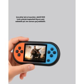 Resim Bi Seyyar Retro 520 Oyunlu Taşınabilir Konsol Hd Ekran USB Şarjlı 