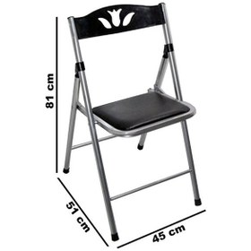 Resim Katlanır Mutfak Sandalyesi Koltuk Sandalye Siyah 1047 