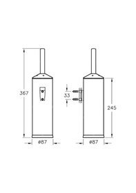 Resim VitrA Arkitekta Tuvalet Fırçalığı Parlak Paslanmaz Çelik A44287 