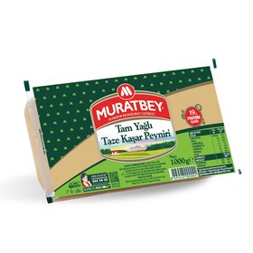 Resim Muratbey Tam Yağlı Taze Kaşar Peyniri 1 Kg 