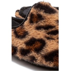 Resim Twigy Leopar Kadın Peluş Ev Terliği Siyah 37/41 623026 