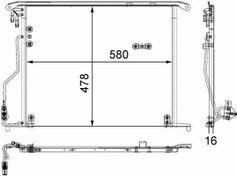 Resim MAHLE AC334000S | Klima Radyatörü W220 98-05 C215 99-06 R230 03-12 