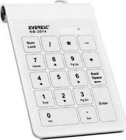 Resim KB-2014 Beyaz Usb Dokunmatik Numerik Standart Klavye 