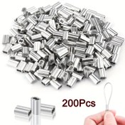 Resim 200 adet 1/16" Alüminyum Alaşımlı Kablo ve Tel Yönetim için Sıkma Halkaları 