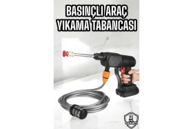 Resim Buğz Yeni Nesil Araç Yıkama Şarjlı Tabancası Basınçlı Su Hazneli 