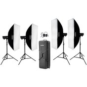 Resim Godox Dp800 Iıı V / Dp400 Iıı V 4'lü Paraflaş Kit Led Model Lambalı 