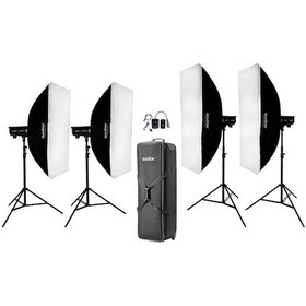 Resim Godox Dp800 Iıı V / Dp400 Iıı V 4'lü Paraflaş Kit Led Model Lambalı 