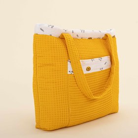 Resim Bebek Bakım Çantası - Hardal Petek - Zürafa 