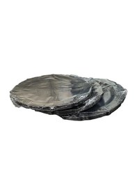 Resim Kullan At Parti Davet Sunum Servis Plastik Sert Mika Tabak - 26 Cm. - Siyah - 6 Adetlik 3 Paket Siyah 