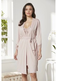Resim Pierre Cardin P5040 Bayan Penye Gecelik Sabahlık Pudra 