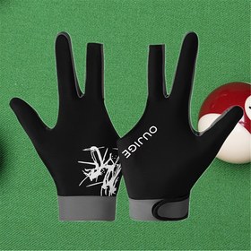 Resim 1 adet Snooker & Bilardo Eldiveni - Yüksek Esneklik, Nefes Alabilir, Kaymaz Bilardo Eldiveni Sol ve Sağ El için, Siyah Beyaz Fırça Tasarımı, Polyester Kumaş, Snooker El Giyimi| Eldiven|Dayanıklı Bilardo Eldiveni, Bilardo Havuzu Aksesuarları 