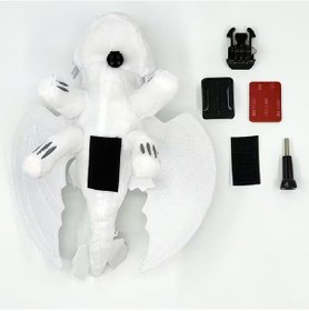 Resim Yaozixa 20cm Beyaz Işıklı Ejderha Oyuncak - Ultra Yumuşak Kristal Dokulu, Pp Pamuk Doldurulu 