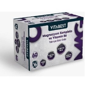Resim Vitabest Magnezyum Kompleks ve Vitamin B6 60 Tablet 