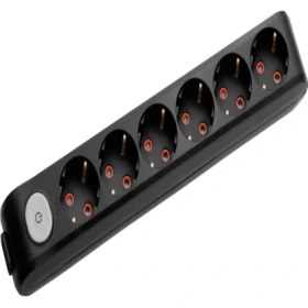 Resim Viko Siyah Altılı Topraklı Anahtarlı Klemensli 