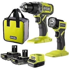Resim Ryobi RPD18-2C20ST 18V Akülü Darbeli Matkap Vidalama + Fener - T5133005888 