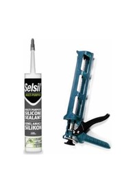 Resim 4 Adet Selsil Silikon Şeffaf 280 Gr + Silikon Tabancası - Selsil 