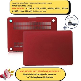 Resim Macbook Pro Kılıf 13inç M1-M2 A1706-08 A1989 A2159 A2251 A2289 A2338 ile Uyumlu Mat 