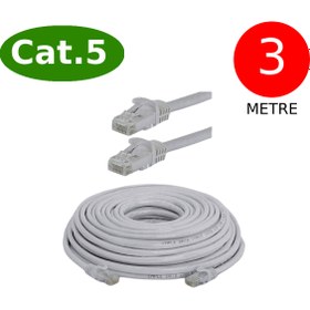 Resim Tek-İş Cat5 Network Internet Ethernet Bilgisayar Kablosu Rj45 - Rj45 3 Metre Patch Kablo 