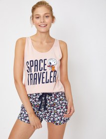 Resim Snoopy Lisanslı Baskılı Pijama Seti 
