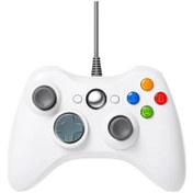 Resim Beyaz-xbox 360 Microsoft Usb Kablolu Denetleyici Pc Cep Telefonu Joypad Gamepad Konsolu Xbox360 Oyun Joystick Için Kablolu 