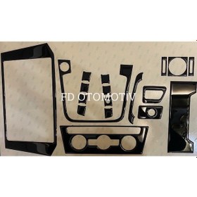 Resim Volkswagen Passat B8 Konsol Piano Black Kaplama Parlak Siyah 