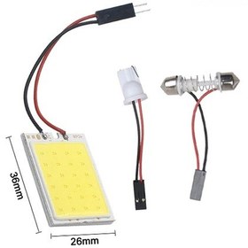 Resim Oto Tavan Led Lambası Araba İç Tavan Ledi Aydınlatma Beyaz 24 Led 