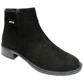 Resim Üçel 24-043 Hakiki Nubuk Deri Anatomik Taban Kadın Bot Siyah 