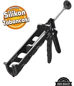 Resim Badem10 Kaliteli Kalın Plastik Silikon Mastik Tabancası Siyah 