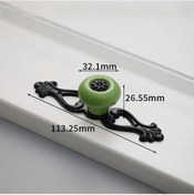 Resim Willowhaven Yeşil 6 Adet Dayanıklı Dolap Kolu - Çizilmeye Ve Aşınmaya Dayanıklı - Modern Klasik Çekmece Tokmağı Yeşil 