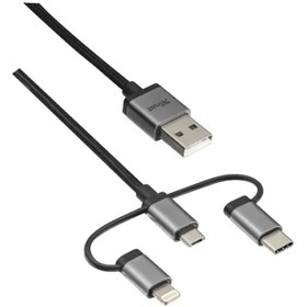 Resim Trust 3 in 1 Telefon Kablosu Lightning-Micro USB-Type-C 