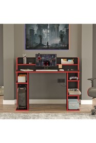 Resim Yurudesign Vader Oyuncu Masası Gaming Çalışma Masası Siyah-Kırmızı VR1-BK 
