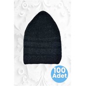 Resim Tezzgelsin 100'lü Kadife Takke Kaliteli Namaz Takkesi Siyah 