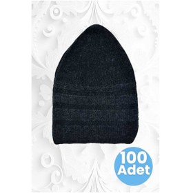 Resim Tezzgelsin 100'lü Kadife Takke Kaliteli Namaz Takkesi Siyah 