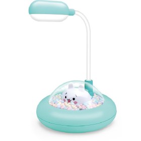 Resim Yaratıcı sanatlar atölyesi Top Havuzunda Kitty Figür Led Şarjlı Masa Lambası 