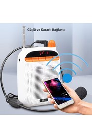 Resim Lecoo MCS30 Kablosuz Bluetooth/USB/AUX/SD Kart Girişli Çift Mikrofonlu Ses Kaydetme Özellikli Taşınabilir Hoparlör Siyah 