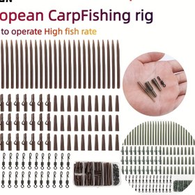 Resim JSFUN 120 adet Karp Balıkçılığı Rigs Seti - Yüksek Kaliteli ABS Malzeme, Alt Balıkçılığı için Çift Renkli Bobberler, Çengeller ve Yataylar Dahil, Paskalya, Noel ve İş Günlüğü Balıkçılığı Aktiviteleri için İdeal, Karp Balıkçılığı Aksesuarları 