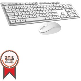 Resim Torima Kablosuz Q Klavye Mouse Seti TMK02 Beyaz 
