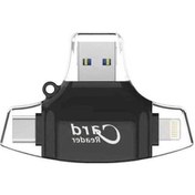 Resim Pazly 4'lu Kart Okuyucu İphone Uyumlu, İpad, Android, Macbook İçin Sd/micro Sd, Lightning Adaptörü 