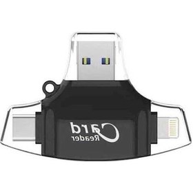 Resim Pazly 4'lu Kart Okuyucu İphone Uyumlu, İpad, Android, Macbook İçin Sd/micro Sd, Lightning Adaptörü 