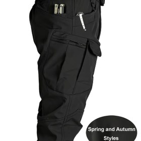 Resim Erkekler için Taktikal Kargo Pantolon - Çok Cepli, Ayarlanabilir Bel Bandı & Dayanıklı Çabuk Kuruyan Outdoor Yürüyüş, Kamp, İş Şortu ve Seyahat Etekliği Düz Paça Regular Fit Günlük Takım Elbise Ekipmanları Kampta Temel Malzemeler Nefes Alabilen Materyal Macera 
