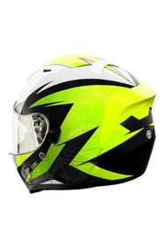 Resim Torc T-15 Shock Kapalı Motosiklet Kaskı Beyaz - Sarı - Siyah 