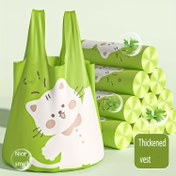 Resim 2 rulo/30 adet ve 4 rulo/60 adet çöp torbası, el tipi ekstra kalın bağcıklı pratik mutfak atık torbaları, çöp torbaları 