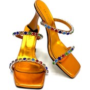 Resim nostra shoes Stone Kadın Taşlı Topuklu Ayakkabı-terlik 