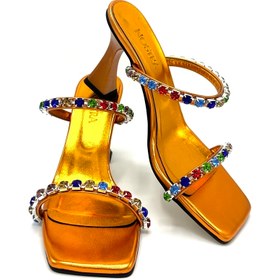 Resim nostra shoes Stone Kadın Taşlı Topuklu Ayakkabı-terlik 