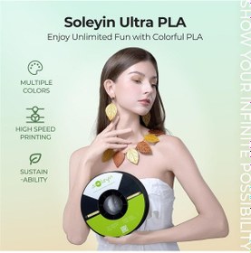 Resim Creality Soleyin Ultra Pla Gri Filament 1.75mm 1kg 