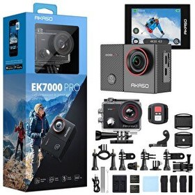 Resim Akaso EK7000 Pro 4K Wi-Fi Aksiyon Kamera ve Süper Aksesuar Seti (Akaso Türkiye 2 Yıl Garantili) 