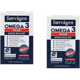 Resim Sorvagen Omega 3 Plus Norveç Balık Yağı 60 Kapsül X 2 Adet 